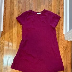 LOFT Magenta Short Sleeve Dress
